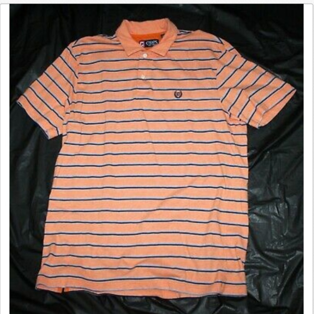 Chaps Short Sleeve Striped‎ 2 Button Polo Shirt